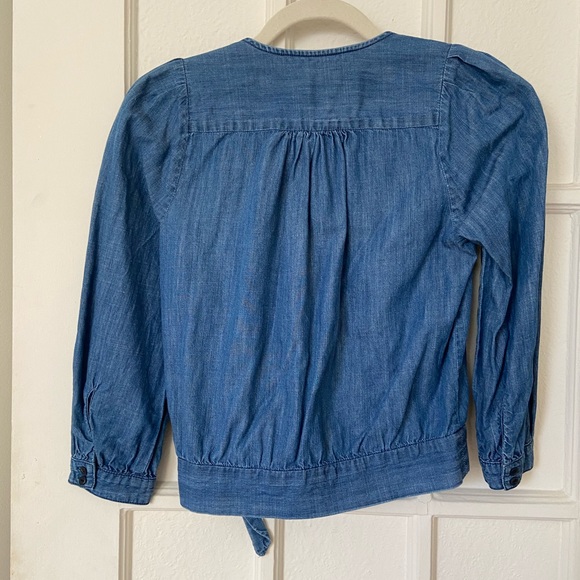 Madewell denim wrap top - Picture 2 of 2